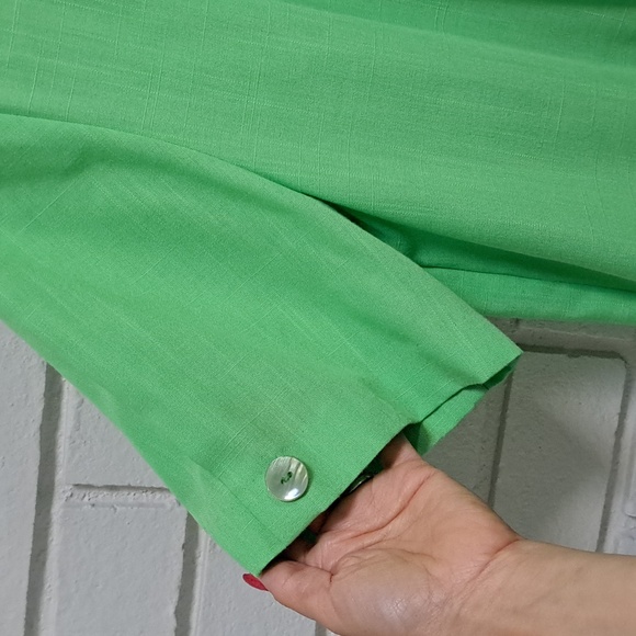 Sag Harbor Green Short Sleeve 1 Button Blazer W/Pockets. Size 16 - Picture 4 of 9